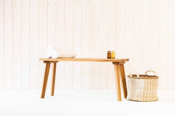 kleiderleiter_de Holzbank, Garderobenbank BENT aus massivem Eichenholz 60, 100 oder 140 cm