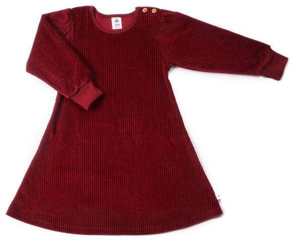 Leela Cotton Nachhaltiges Kinder Langarmkleid aus Cordstoff – 100% Bio Baumwolle Langarm-Kleid für Mädchen, Strickkleid ...