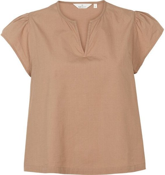 Basic Apparel Kurzarm Shirt SILJE Bluse aus Bio-Baumwolle