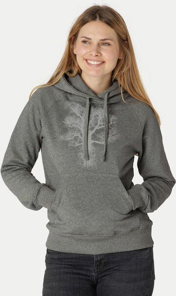 Peaces.bio - handbedruckte Biomode Bio-Damen-Kapuzensweater Chestnut