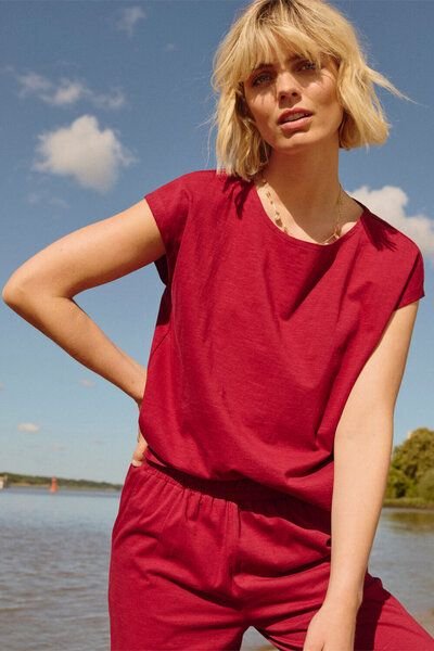 TRANQUILLO Kurzarm Slub Jersey Shirt Jessicaa (1010003)