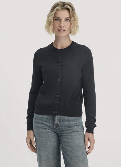 hessnatur Strick Jacke Regular aus Schurwolle mit Kaschmir