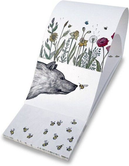 Notizblock 3er-Set »Bienen und Blümchen« von LIGARTI | Recyclingpapier | Schreibblock mit wechselnden Motiven