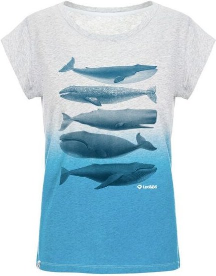 Lexi&Bö Whales T-Shirt Damen mit Effekt-Waschung
