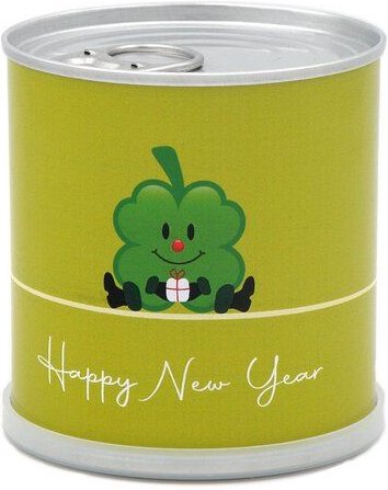 MacFlowers Pflanzen in der Dose - Happy New Year / Glücksklee Silvester Geschenk