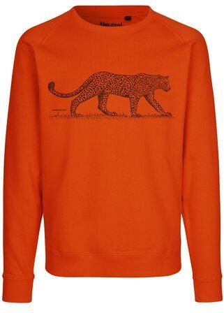 Peaces.bio - handbedruckte Biomode Bio Herren-Sweatshirt Leopard
