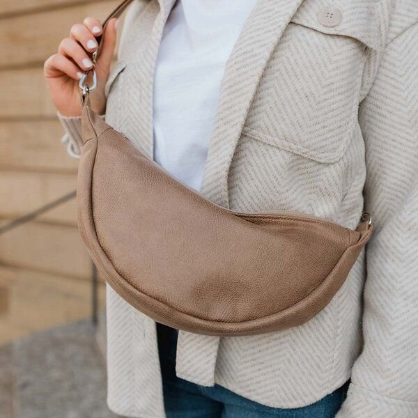 BOWLEANIES TASCHEN Moon Bag aus Lederfaserstoff