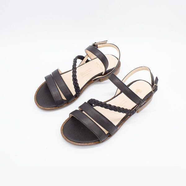 Werner 1911 Bio-Ledersandale mit Flechtband – Maiglöckchen – IVN-zertifiziert