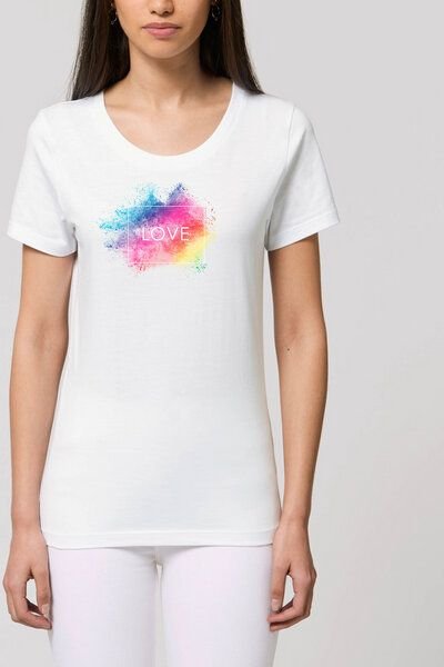 Bio Damen Rundhals T-Shirt Amorous "Colour Love" von Human Family