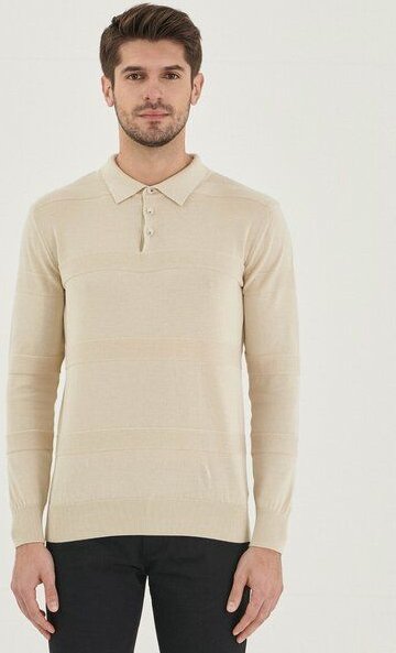 ORGANICATION Polokragenpullover aus Bio-Baumwolle