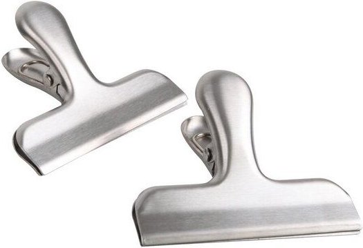 Bürstenhaus Redecker Redecker Beutelverschlussklammern 2er Pack Edelstahl-Clips 7,5 cm