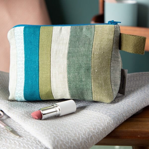 nahtur-design Kosmetiktasche aus 100% Leinen | Kleine Leinentasche