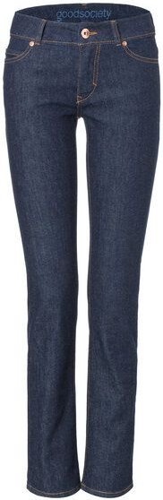 Thumbnail - goodsociety Womens Straight Jeans Raw One Wash