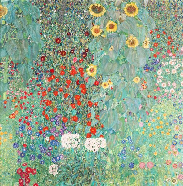 Photocircle Poster / Leinwandbild - Gustav Klimt: Bauerngarten mit Sonnenblumen