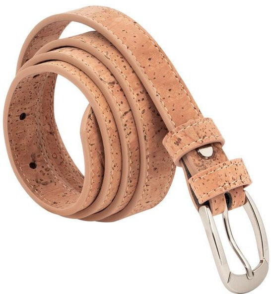 Simaru Damen Gürtel aus Kork mit edler Schnalle, Veganer Gürtel PortoAlegre