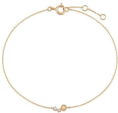Eppi Goldenes Armband mit Opal und Saphiren Petia