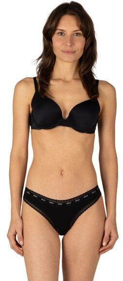 Thumbnail - Elsie Unterhosen Damen 5er Pack Tanga mit Spitze aus Baumwolle Stretch