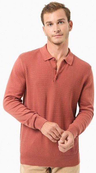 ORGANICATION Polokragenpullover aus Bio-Baumwolle