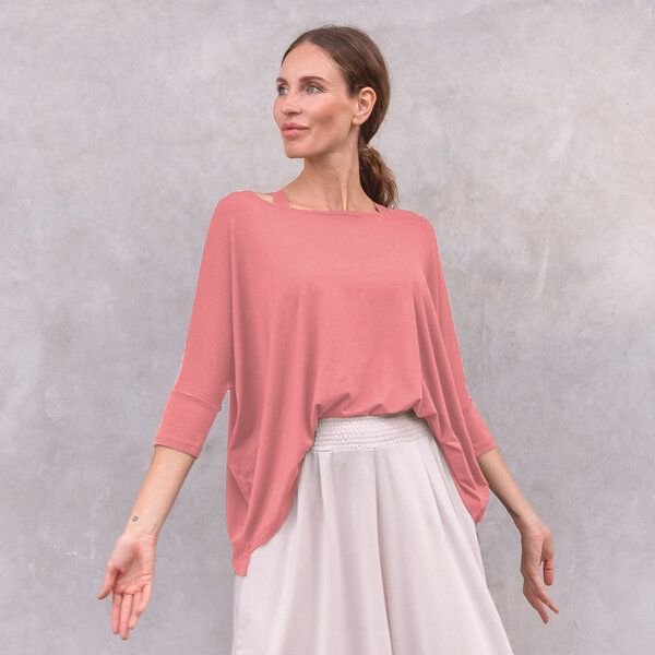 Jaya SHEELA - ¾ Shirt im lässigen loose Fit Style aus elastischem Tencel-Biobaumwoll-Mix