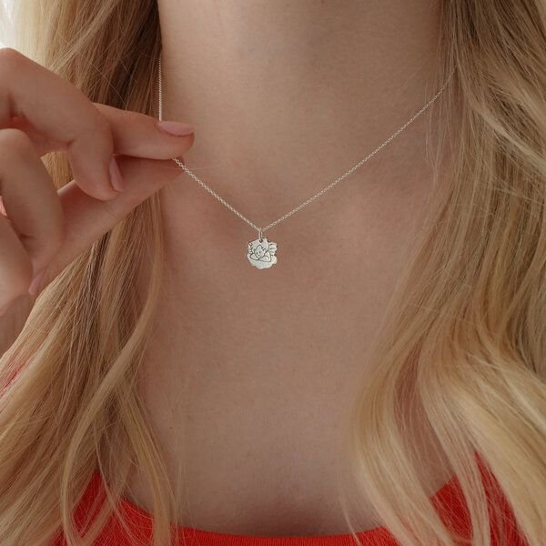 BELLYBIRD Jewellery Kinderkette - kleiner Schutzengel mit Wolke, Anhänger/ Silber/ Silber vergoldet