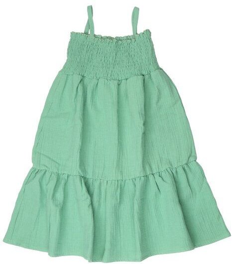 Mädchen Trägerkleid GOTS zertifiziert – Hellgrün, weich & bequem, sommerlich | von Walkiddy