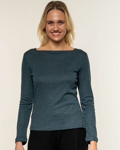 Thumbnail - Alma & Lovis Softes Ringel-Langarmshirt aus Bio-Baumwolle | Melange Longsleeve