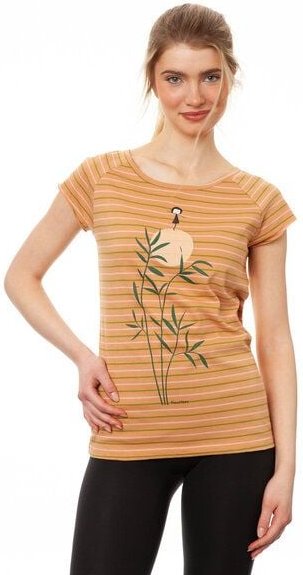 FellHerz Damen T-Shirt Sunset Girl triple striped Bio Fair und Vegan