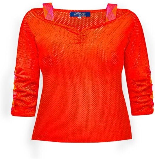 körber mode Shirt Bio Mesh gerafft