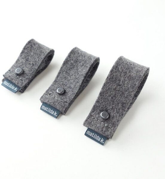 matilda k. manufaktur 3 Kabelbinder aus Wollfilz für Elektrokabel 'olli'