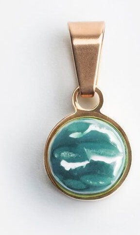 ALEXASCHA Kettenanhänger aus Glas | Mix & Match Charms | Roségold