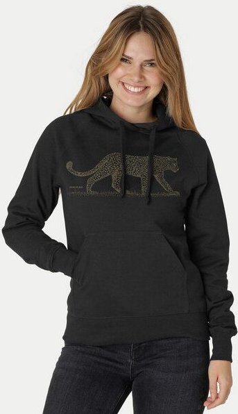 Peaces.bio - handbedruckte Biomode Bio-Damen-Kapuzensweater Leopard