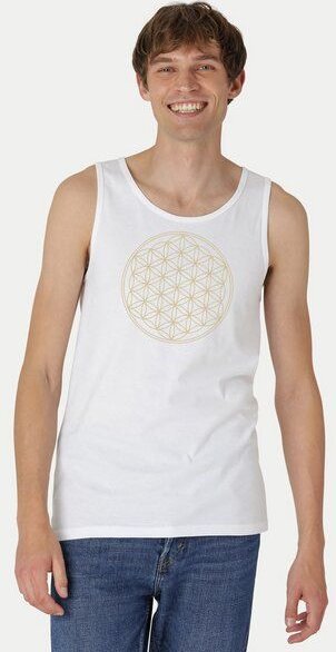 Peaces.bio - handbedruckte Biomode Bio Tank Top "Die Blume des Lebens" Herren