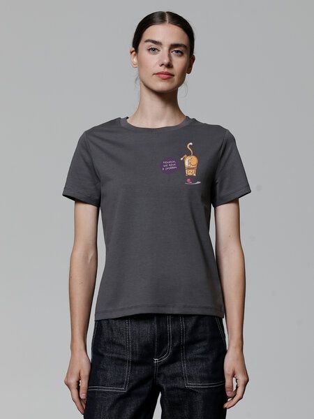 Thumbnail - watapparel T-Shirt Frauen Funny Cat