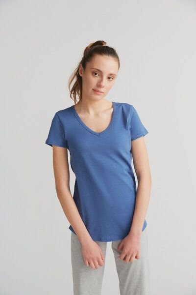 1 oder 2er Pack Damen Flammê Kurzarmshirt aus Bio-Baumwolle 1223" Leela Cotton"