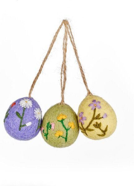 felt so good Besticktes Ostereier Set aus Filz