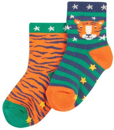 Frugi Dicke Socken in Zweierpack mit Antirutsch-Noppen