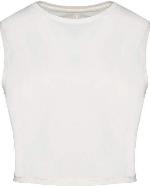 YTWOO Ärmelloses Damen-Crop-T-Shirt aus Bio-Baumwolle