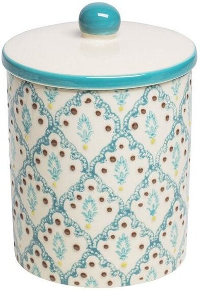 TRANQUILLO Aufbewahrungsdose für das Bad aus Steinzeug 8 x 12 cm