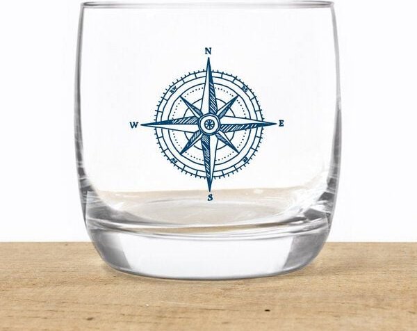 Bow & Hummingbird Kristallglas Kompass