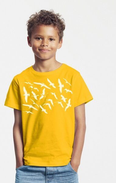 Peaces.bio - handbedruckte Biomode Bio-Kinder T-Shirt Möwen