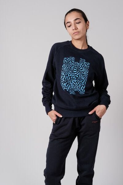 FANTASTIC REALITY STUDIOS THE OCEAN NAVY RAGLAN SWEATSHIRT - Bio-Baumwolle, Unisex