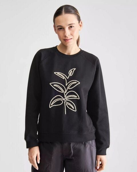 Thumbnail - DEDICATED Sweatshirt aus Bio-Baumwolle - Line Art Leaves