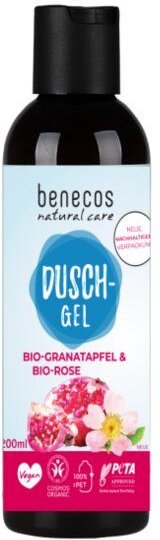 benecos Naturkosmetik - Duschgel - Granatapfel & Rose - vegan - 200 ml