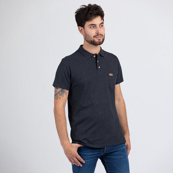 Lexi&Bö Poloshirt dark melange Herren