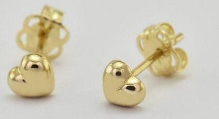 Eppi Goldene Ohrstecker in Herzform Lovelin