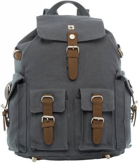PURE HF-0017 Hanf-Rucksack XL mit 4 Außentaschen (Hanf Rucksack XL)