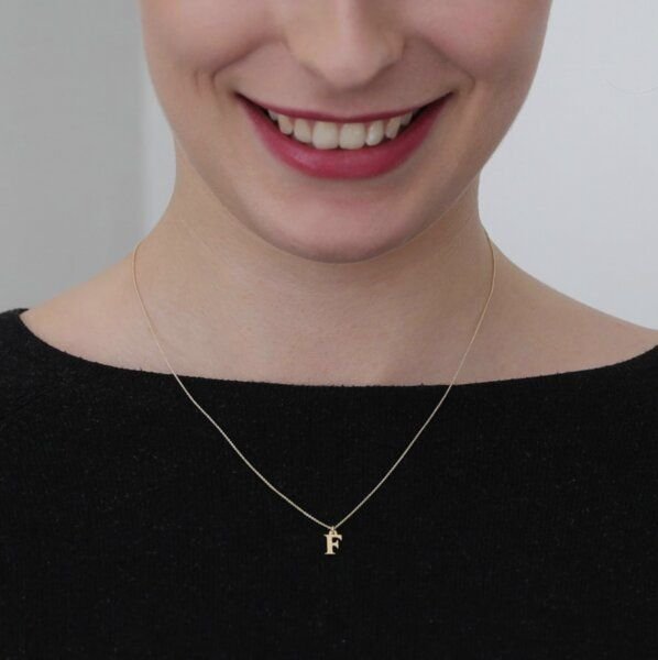 BELLYBIRD Jewellery Halskette - kleiner Buchstabe, Kinder/ Erwachsene, aus Silber/ Silber vergoldet