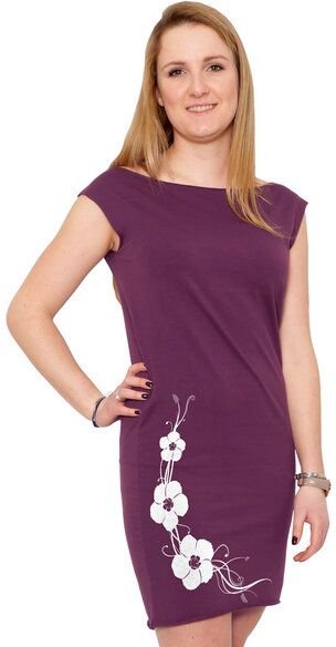 HANDGEDRUCKT "Hibisken" Bio-Kleidchen