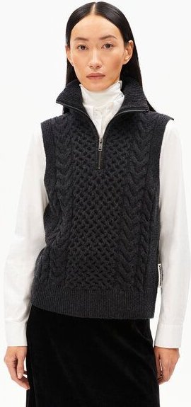 ARMEDANGELS OLAIAAS CABLE - Damen Stricktop Relaxed Fit aus Bio-Woll Mix