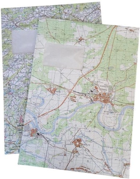 Direktrecycling Versandtaschen Landkarten DIN C4 8er – Sichtfenster, selbstklebend, recycelt
